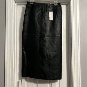 Reformation Leather Midi Skirt